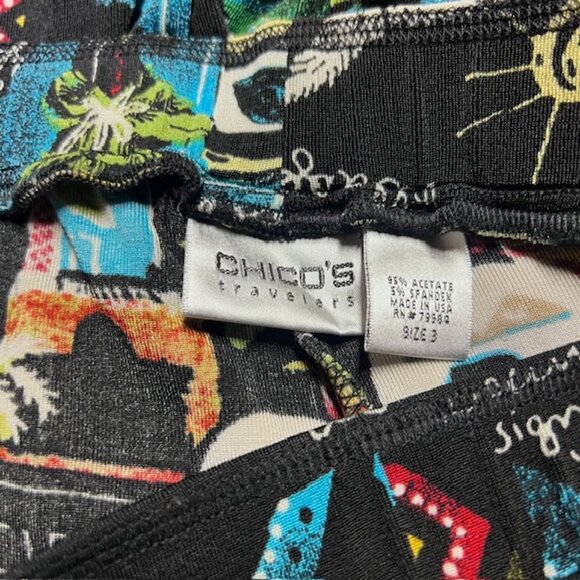 Chico's Travelers Multicolored Crop Pants Size XL - Picture 8 of 8